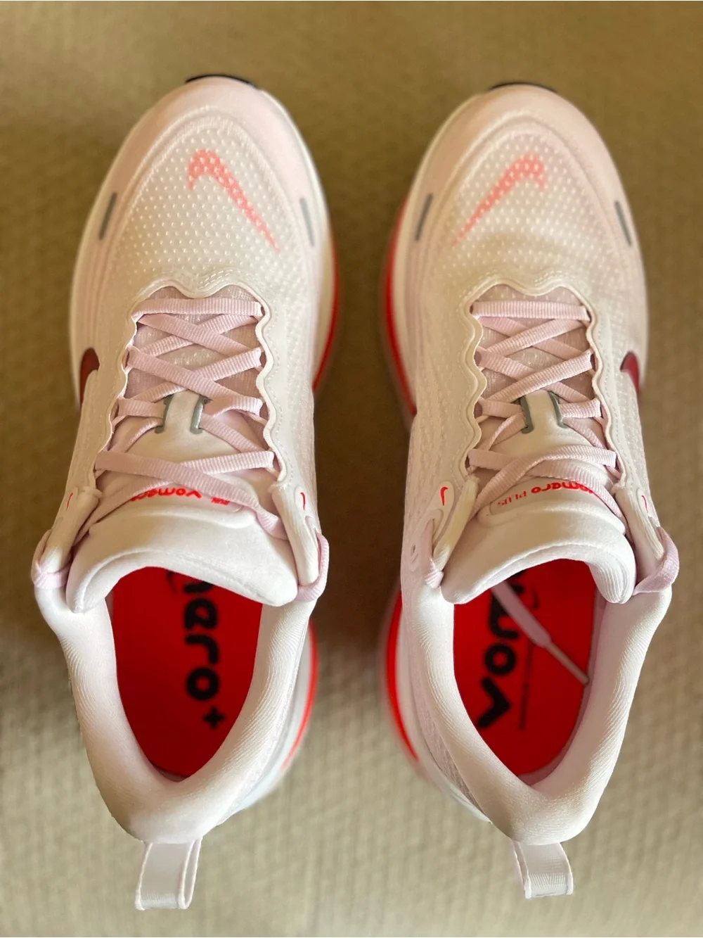 Size 10 - Nike Vomero Plus Running Shoes Pearl Pink Team Crimson Women’s